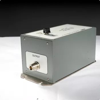 Square metal box with output.