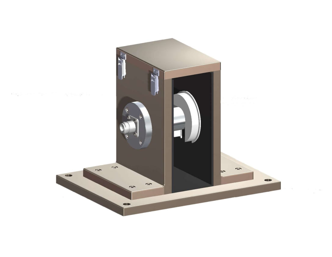 3D design mock up of metal device.