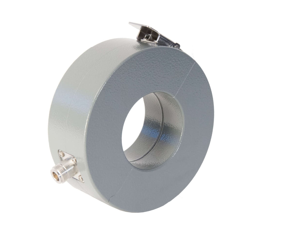 Cylindrical metal device with EUT cable attachment.