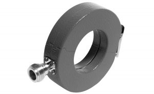 Cylindrical metal device with EUT cable attachment.