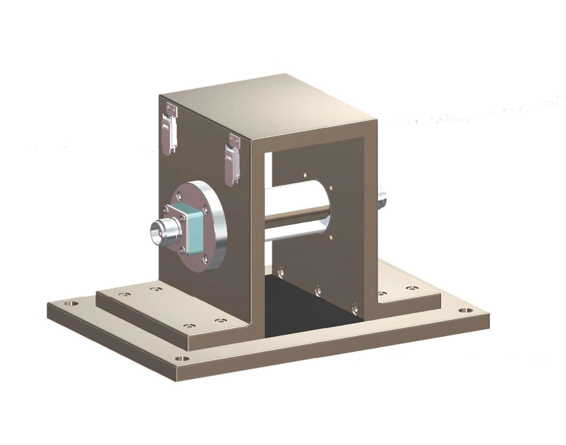 3D design mock up of metal device.