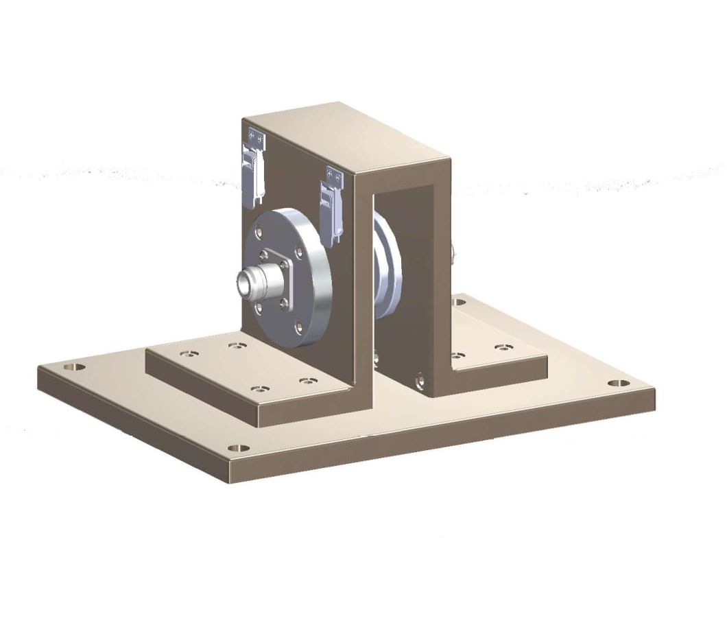 3D design mock up of metal device.