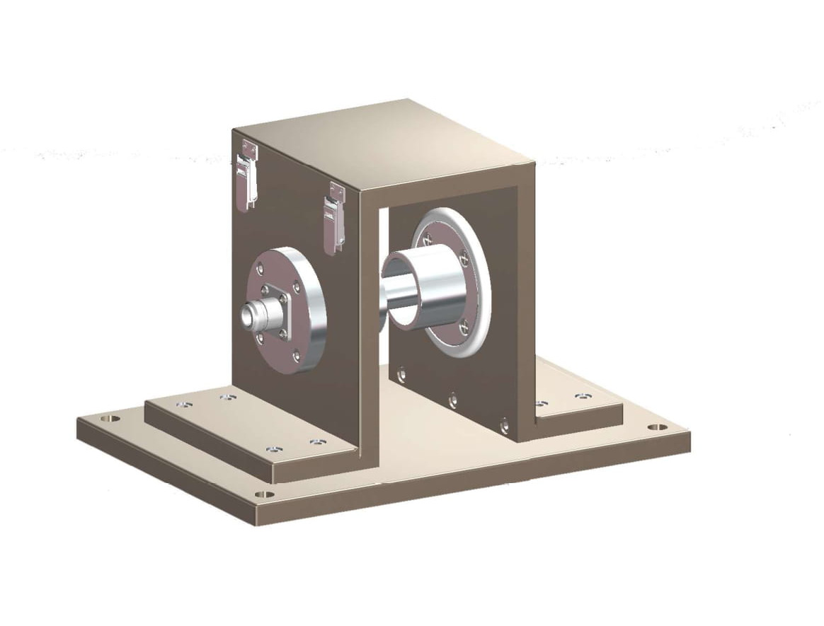 3D design mock up of metal device.