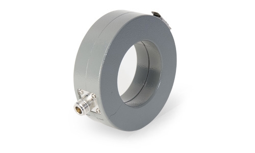 Round metal object with type-N attachment.