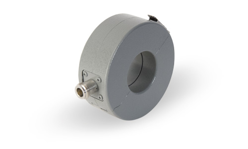 Round metal object with type-N attachment.