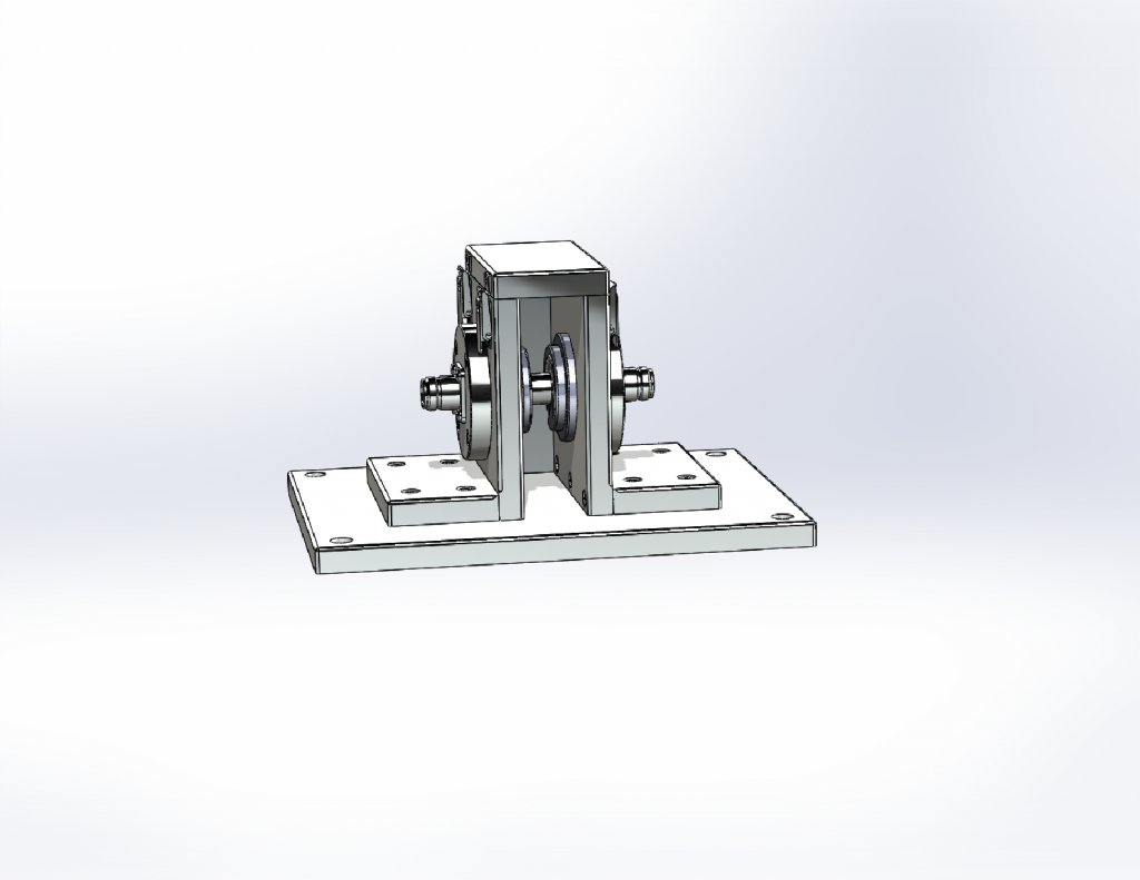 3D design mock up of metal device.