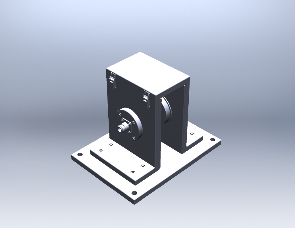 3D design mock up of metal device.