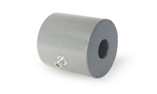 Cylindrical metal device with EUT cable attachment.