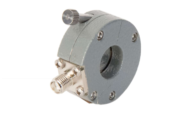 Metal object with SMA connector.