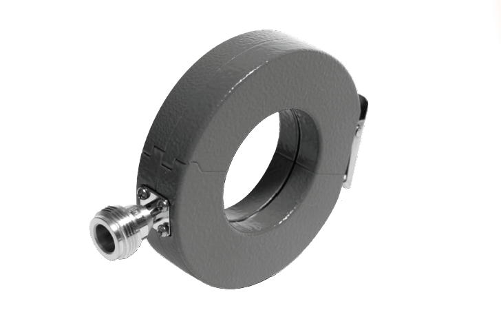 Round metal object with type-N attachment.