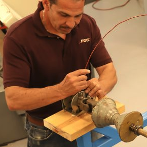 Technician at work, crafting project.